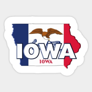 Iowa Colored State Sticker